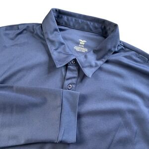 MIER Tactical Polo Shirt Sz XXXL Navy Blue Long Sleeve Performance Utility Pique